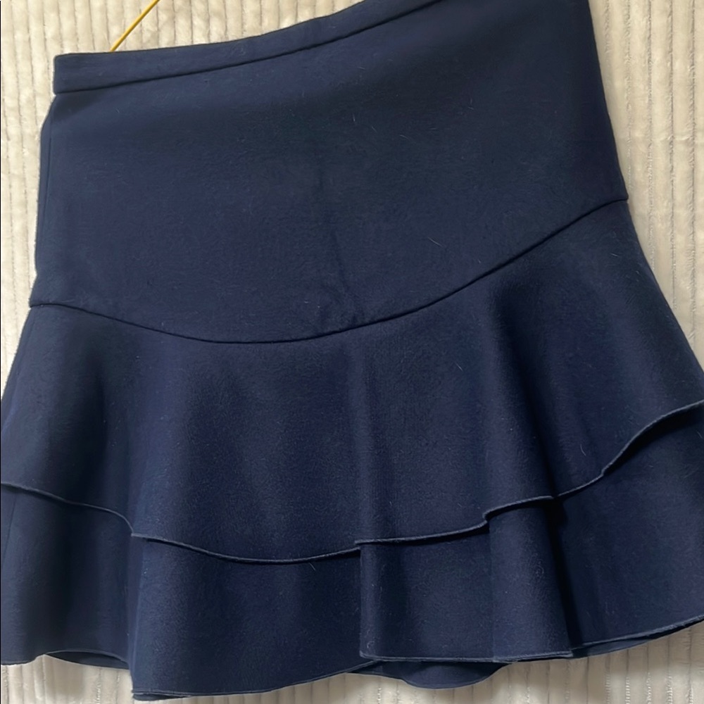 J. Crew Blue Tiered Skater Mini Skirt - Picture 4 of 4